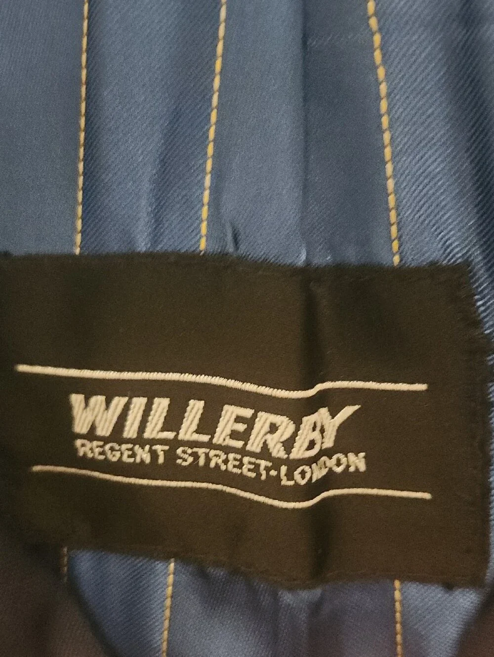 Willerby Vintage Men's Navy Long Overcoat Regent Street London